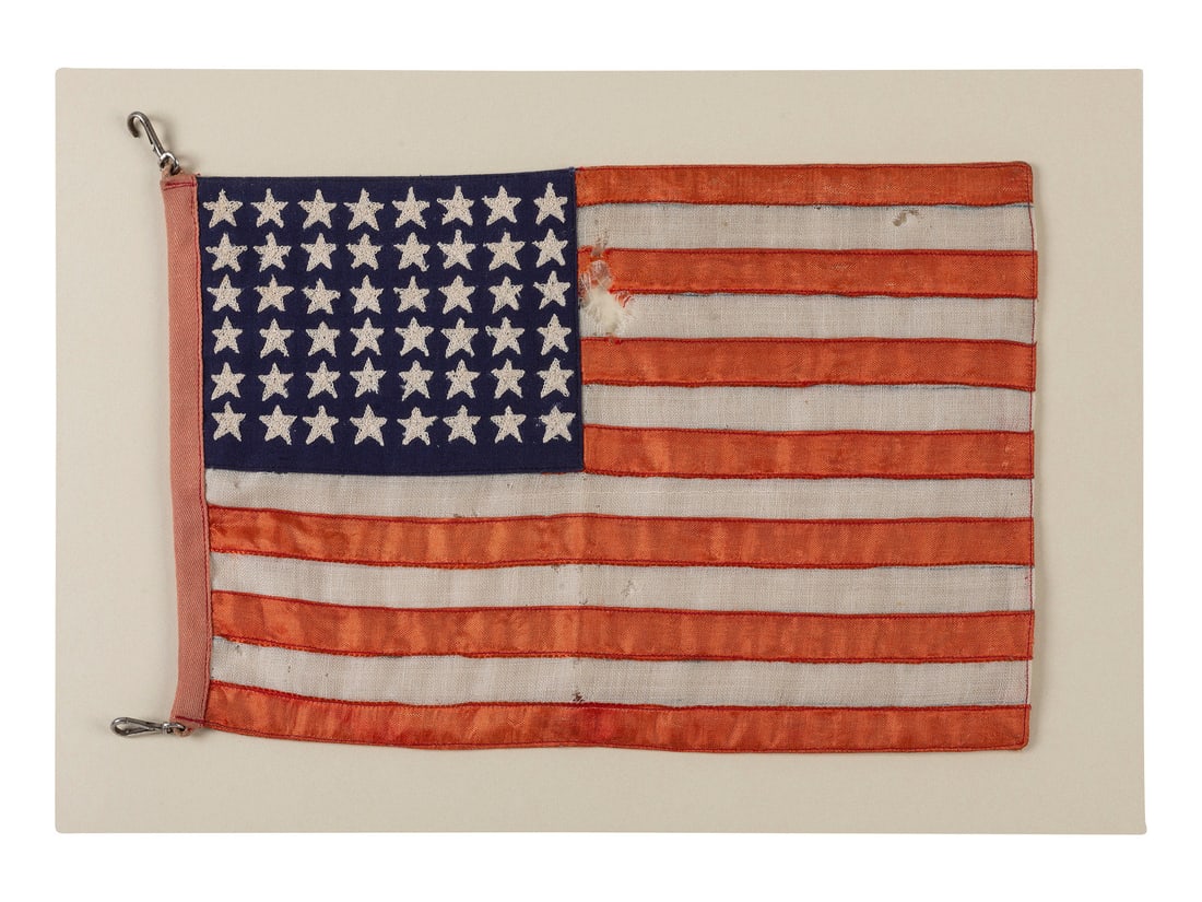 [FLAGS - WORLD WAR II]. 48-Star American parade flag from the US Military convoy that entered Berlin (1 of 2)