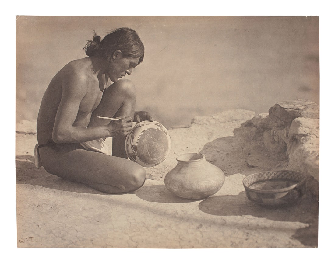 [NATIVE AMERICANS]. REED, Roland W. (1864-1934), photographer. The Pottery Maker. 1913. (1 of 2)
