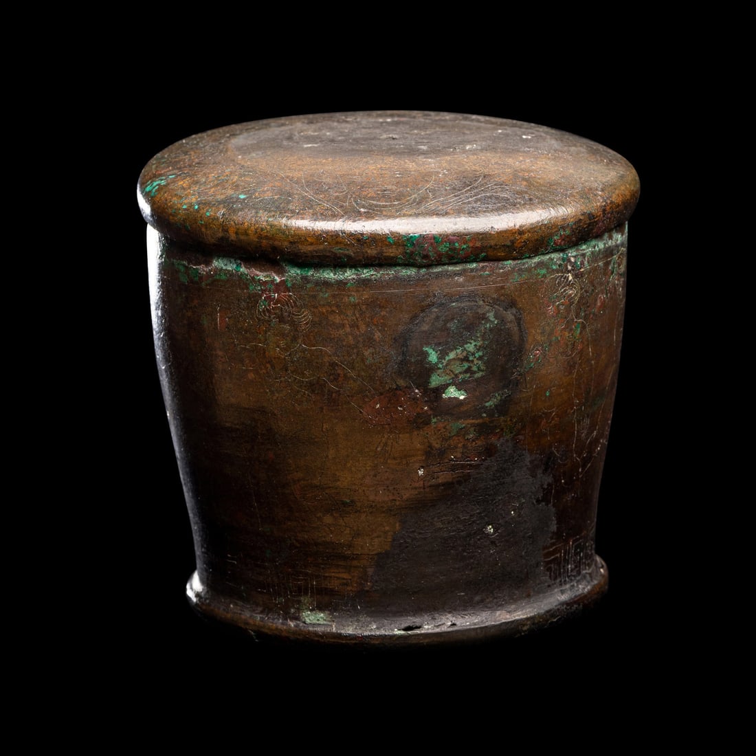 An Etruscan Bronze Lidded Pyxis with a Dionysiac Scene (1 of 5)