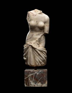 A Roman Marble Venus Torso: A Roman Marble Venus Torso Circa 1st-2nd Century A.D. Height 11 inches (28 cm). Property from the Collection of Mark Jones, North Wales Provenance: Private Collection, California, 1970s-1980s. S. Agra