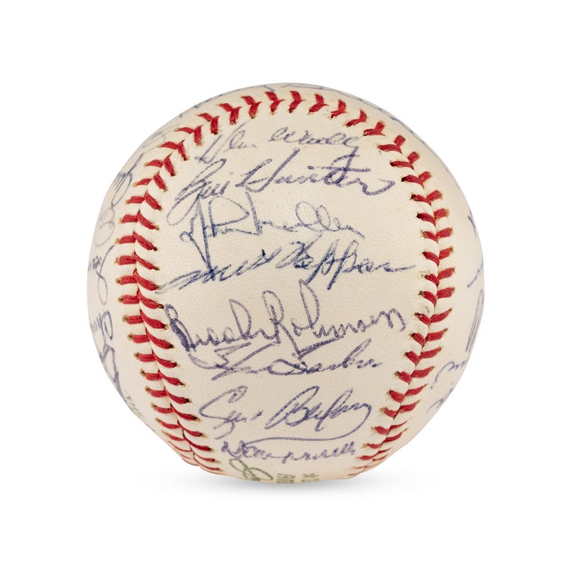 A 1965 Baltimore Orioles Team Signed Autograph Baseball (1 of 6)