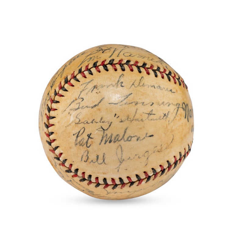 A 1933 Chicago Cubs Team Signed Autograph Baseball (JSA Letter of Authenticity), (1 of 7)