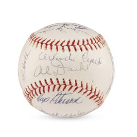 A 1964 San Francisco Giants Team Signed Autograph Baseball Featuring Willie Mays and Multiple Hall o (1 of 7)