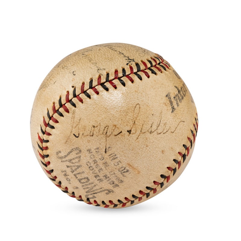 A 1929-32 St. Louis Cardinals and St. Louis Browns Multi Signed Autograph Baseball Featuring George  (1 of 6)