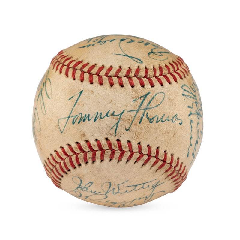 A 1947 Baltimore Orioles Team Signed Autograph Baseball (1 of 6)