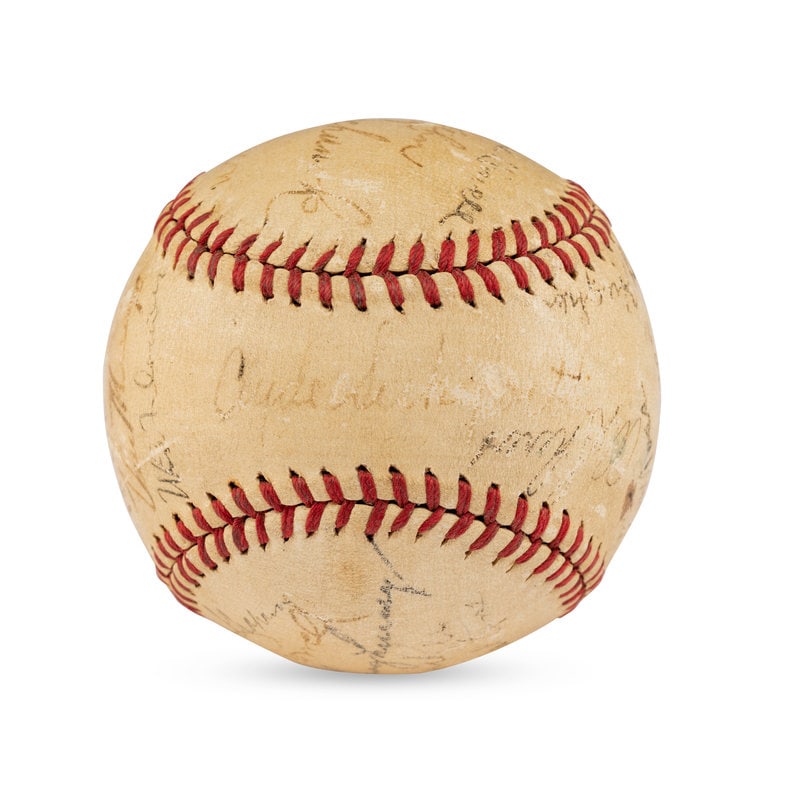 A 1941 Montreal Royals Team Signed Autograph Baseball (1 of 6)