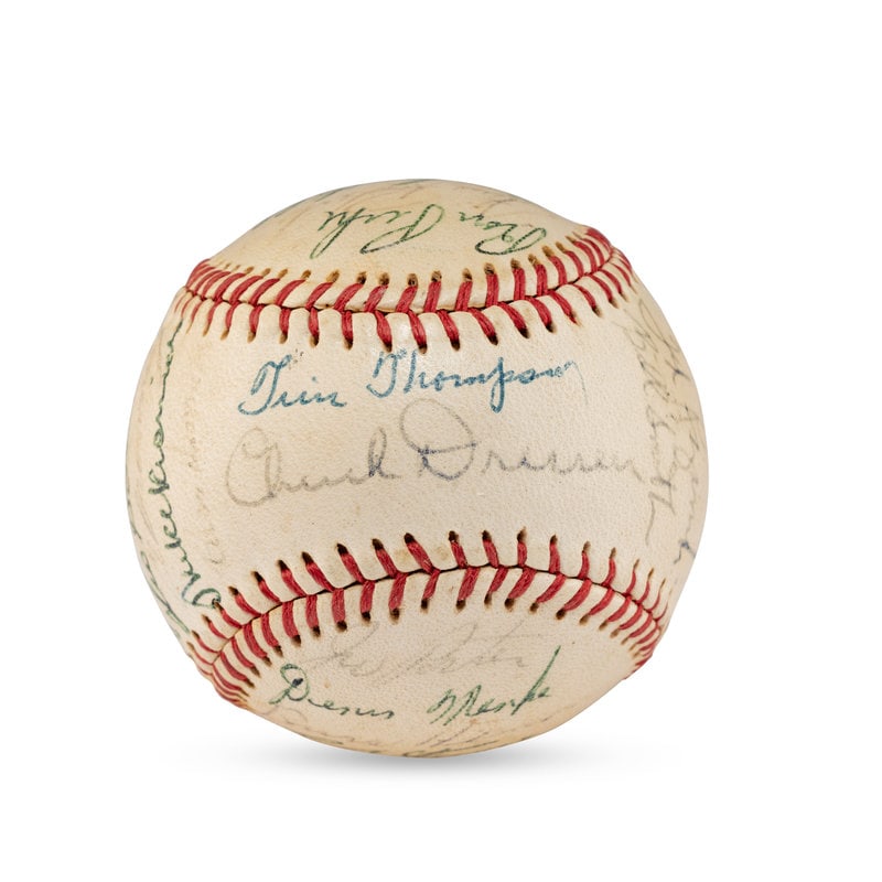 A 1962 Toronto Maple Leafs Team Signed Autograph Baseball (1 of 6)