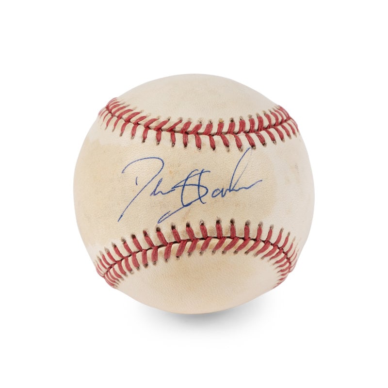 A Deion Sanders Vintage Signed Autograph Baseball (JSA Sticker) (1 of 2)