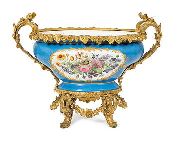 A Gilt Bronze Mounted Sèvres Style Porcelain Center Bowl (1 of 5)