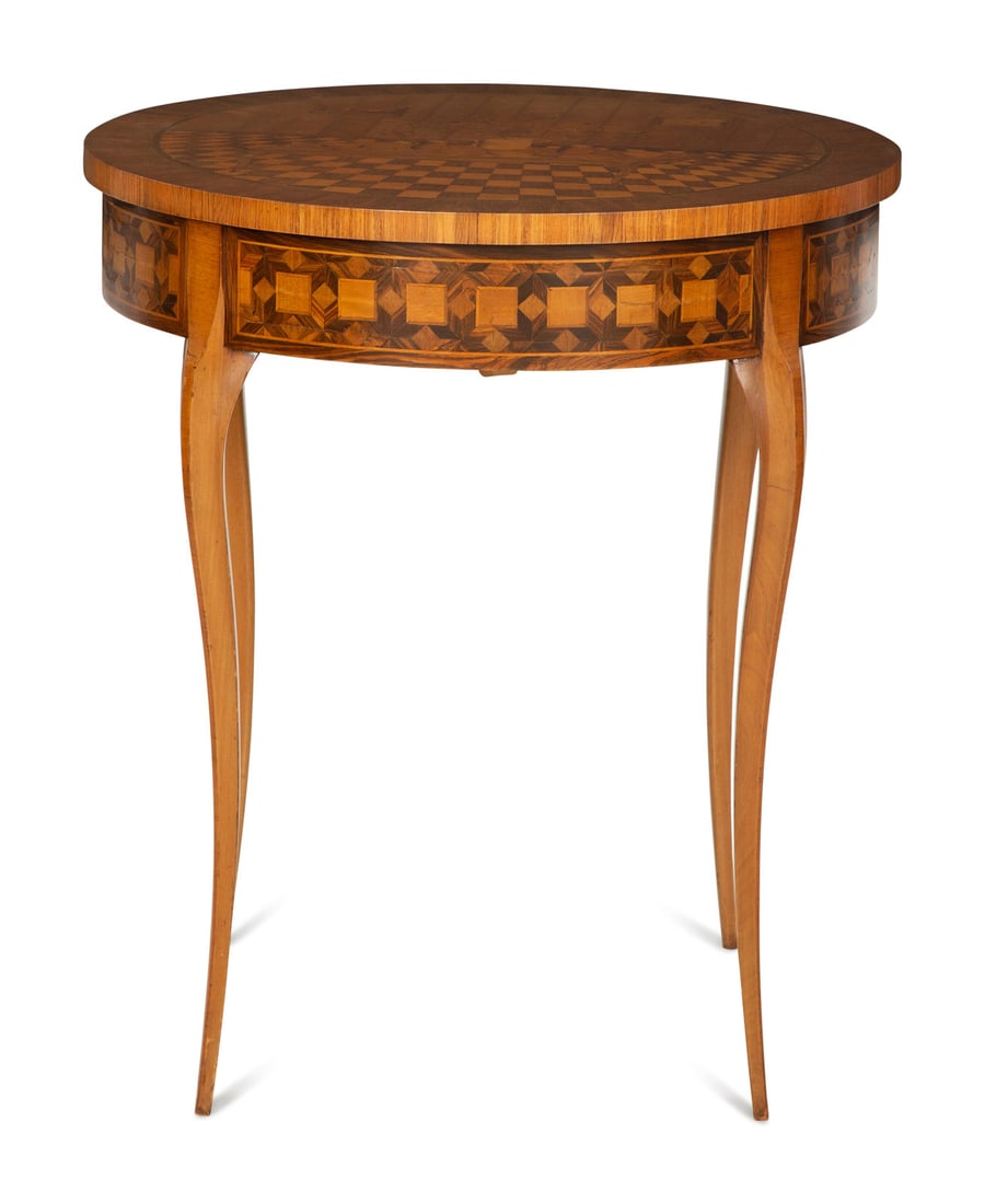 A Louis XV/XVI Transitional Style Marquetry Occasional Table (1 of 4)
