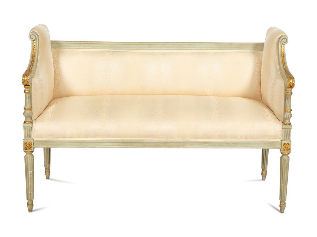 A Louis XVI Style Painted Window Seat (1 of 5)