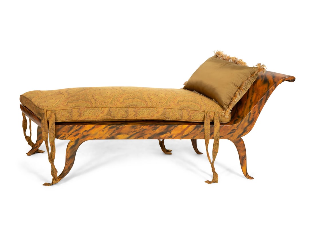 An Empire Style Faux-Painted Chaise Longue (1 of 5)