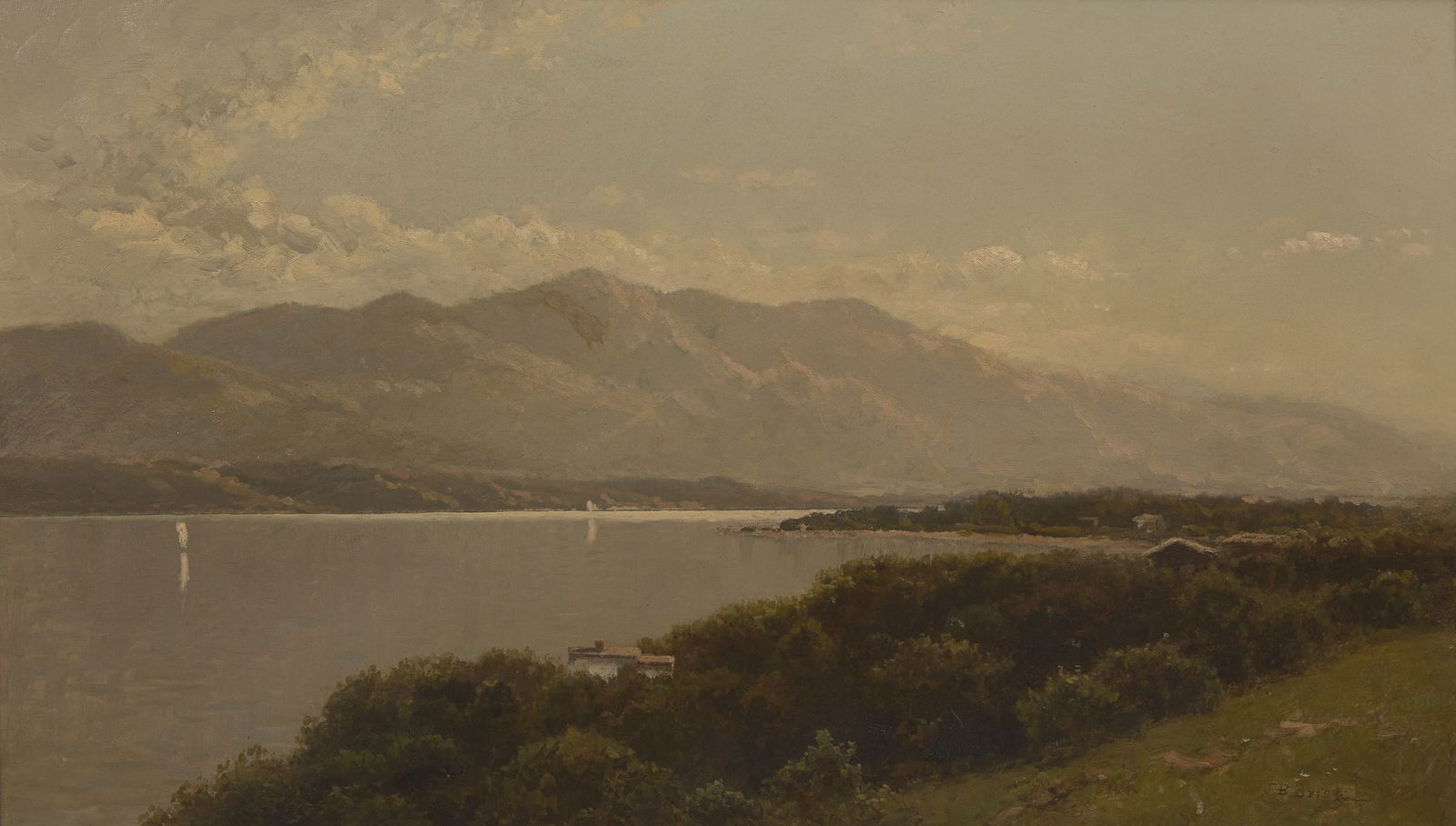 John Bunyan Bristol (American, 1826–1909) - View Across a Lake (1 of 2)