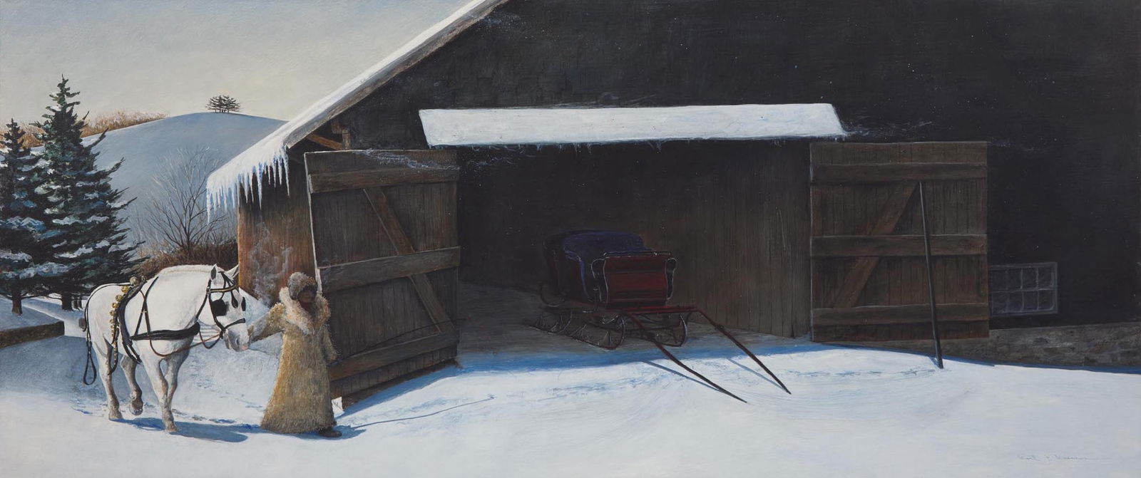 Karl J. Kuerner (American, b. 1957) - Sleigh Ride (1 of 2)