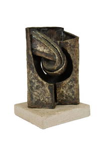 Seymour Lipton (American, 1903-1986) Maquette for Loom, 1965: Seymour Lipton (American, 1903-1986) Maquette for Loom, 1965 nickel silver on Monel metal Height: 9 1/2 inches. This lot is located in Palm Beach. The Estate of Betty & Bernard Steinweg Provenance: We