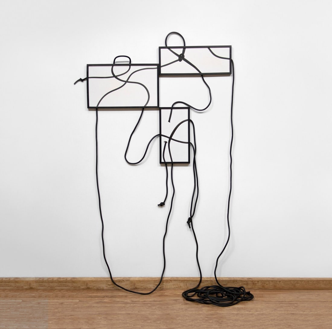 Vik Muniz (Brazilian, b. 1961) Trajetória Adultera, 1996: Vik Muniz (Brazilian, b. 1961) Trajetória Adultera, 1996 gelatin silver print and foam cords each signed Vik Muniz, titled, numbered sequentially and dated (verso) overall dimensions variable. Pr