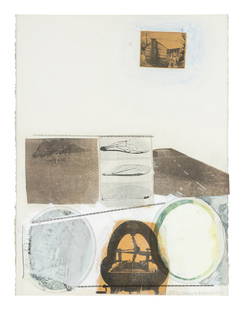 Robert Rauschenberg (American, 1925-2008) Untitled, 1973: Robert Rauschenberg (American, 1925-2008) Untitled, 1973 gouache, solvent transfer, graphite and printed paper collage on paper signed Rauschenberg and dated (lower right) 30 x 22 1/2 inches. 