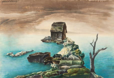 William Samuel Schwartz (American, 1896-1977) An Old Boathouse in Ellison Bay: William Samuel Schwartz (American, 1896-1977) An Old Boathouse in Ellison Bay watercolor on paper signed William S. Schwartz (upper left) 14 x 21 inches. Provenance: The Galleries of Associated Americ