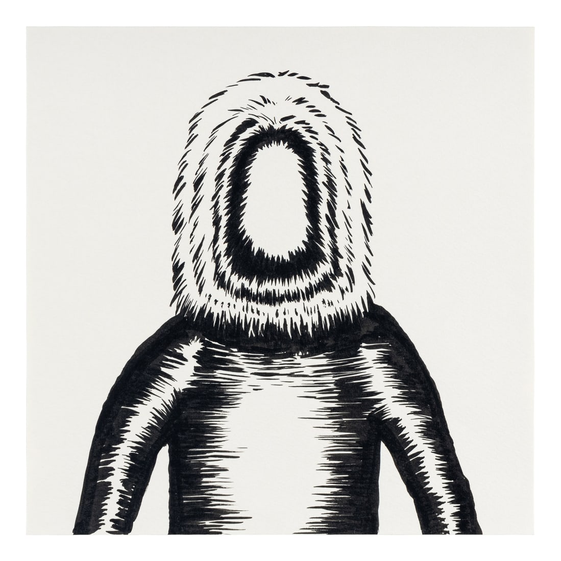 Tomoo Gokita (Japanese, b. 1969) N'danka N'danka, 2005 : Tomoo Gokita (Japanese, b. 1969) N’danka N’danka, 2005 ink on paper signed Tomoo Gokita, titled and dated (verso) 11 3/4 x 11 3/4 inches. Property from the collection of James T. Conrad Pr