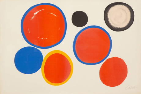 Alexander Calder (American, 1898-1976) Cibles Variables ca. 1960: Alexander Calder (American, 1898-1976) Cibles Variables ca. 1960 lithograph signed and numbered 21/75 in pencil 29 1/4 x 43 1/4 inches. Provenance: Jeffrey Ruesch Fine Art, Ltd., New York