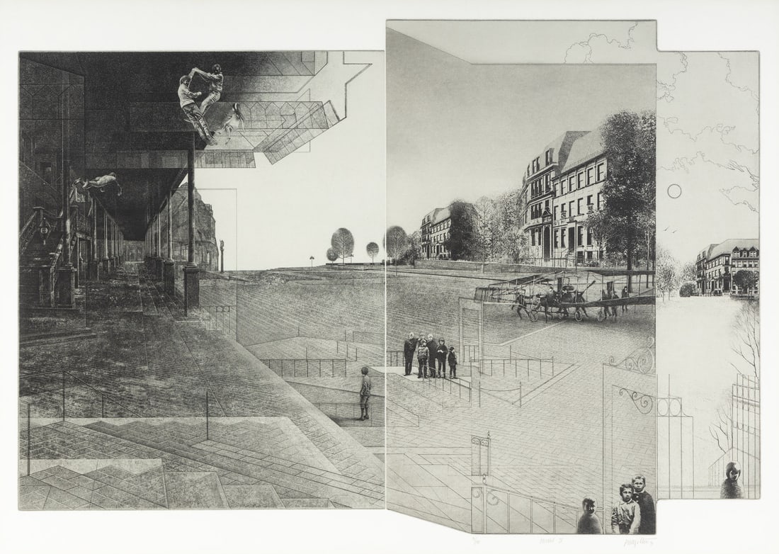 Peter Milton (American, b. 1930) Passage IV, 1973: Peter Milton (American, b. 1930) Passage IV, 1973 etching and engraving signed, titled, dated, and numbered 91/140 in pencil 24 3/4 x 36 inches. Provenance: The Philip and Suzanne Schiller Collection