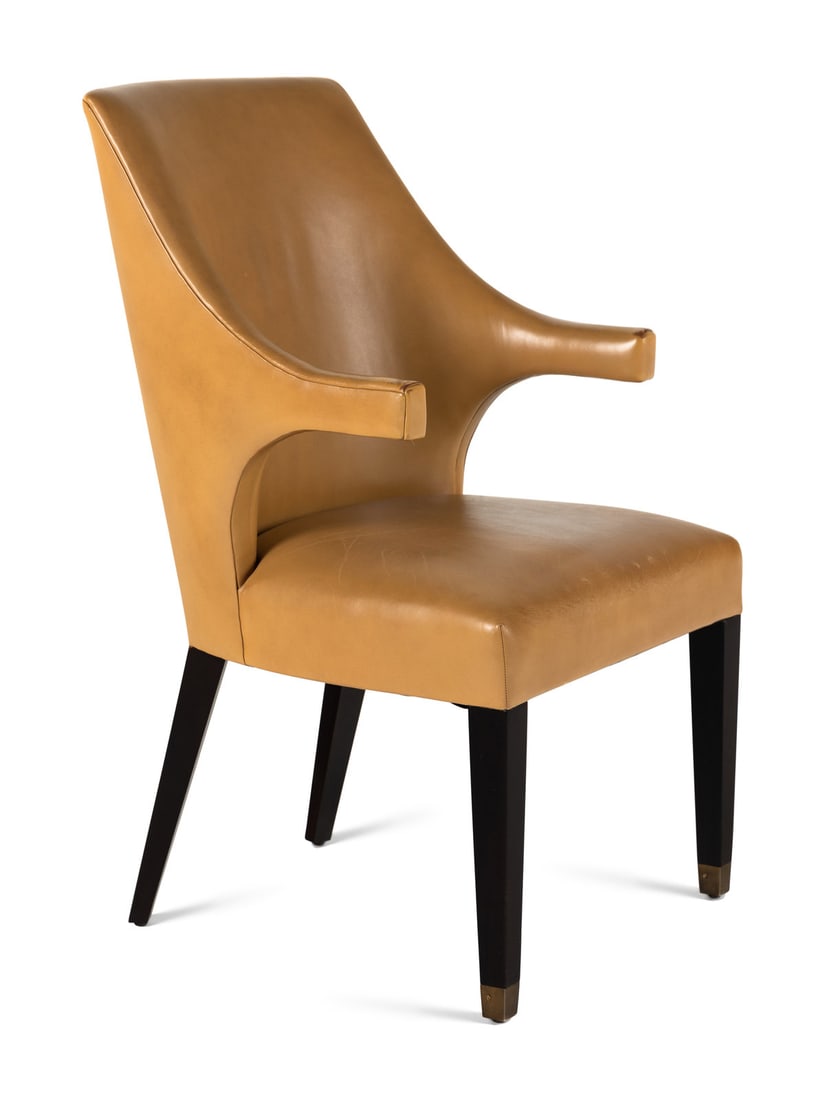 A Dessin Fournir Leather Upholstered Armchair (1 of 11)