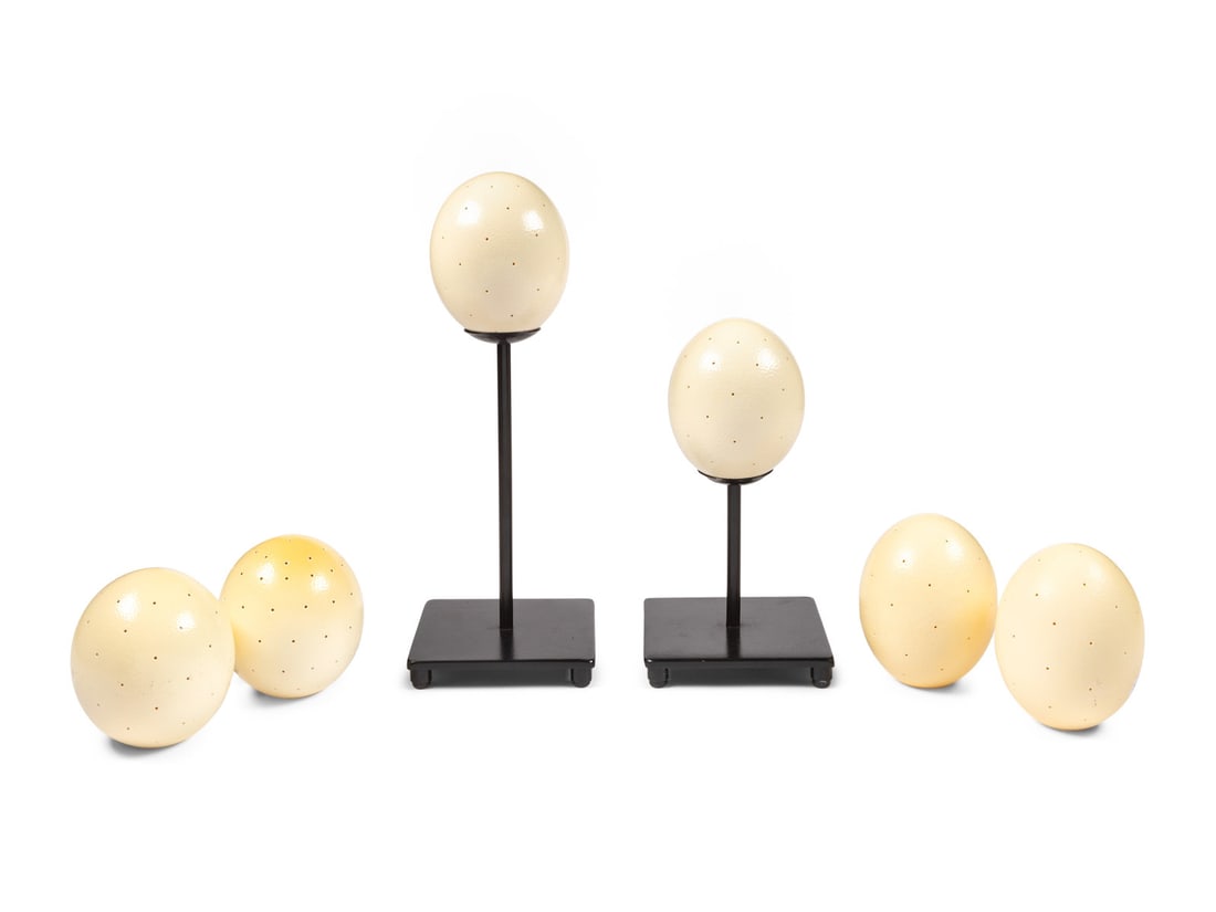 Two Ostrich Egg Table Lamps (1 of 8)