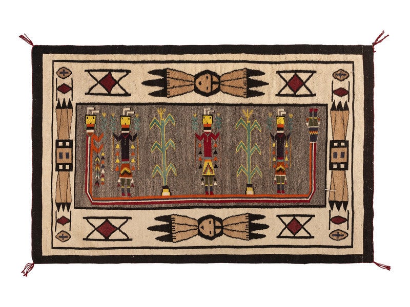 Navajo Pictorial Yei Weaving / Rug (1 of 2)