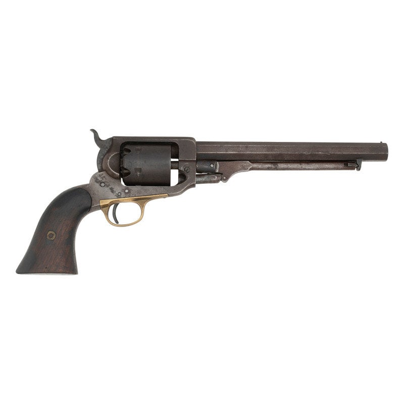 Martially Marked 2nd Model 4th Type Whitney Navy Revolver: Martially Marked 2nd Model 4th Type Whitney Navy Revolver American Civil War .36 caliber. 7.75" octagonal barrel. SN: 16266. Blued finish, brass triggerguard, two-piece smooth walnut grips. Single act