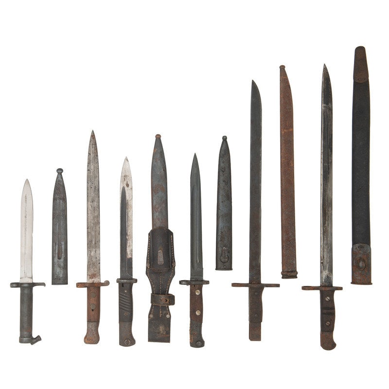 Lot of 6 Assorted WWII-era International Bayonets (1 of 2)