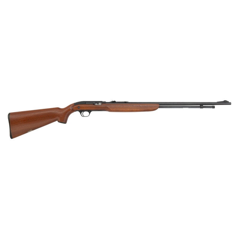 * J.C. Higgins Model 31: * J.C. Higgins Model 31 .22 S/L/LR. 24" barrel length. SN: NSN. Blued metal finish with a polished bolt and two piece walnut semi pistol grip stock with synthetic buttplate and pistol grip cap. Semi a