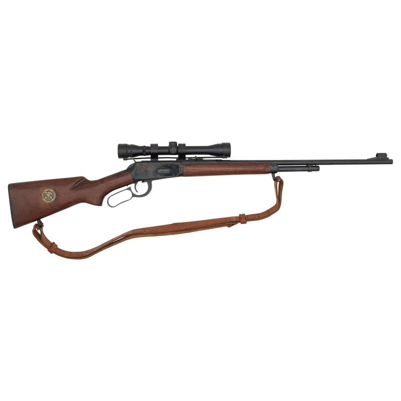 ** Winchester Model 94 NRA Centennial: ** Winchester Model 94 NRA Centennial .30-30. 24" barrel length. SN: NRA2357. Blued metal finish with walnut semi-pistol grip stock mounting a side scope mount with KASSNAR telescopic sight. Lever act