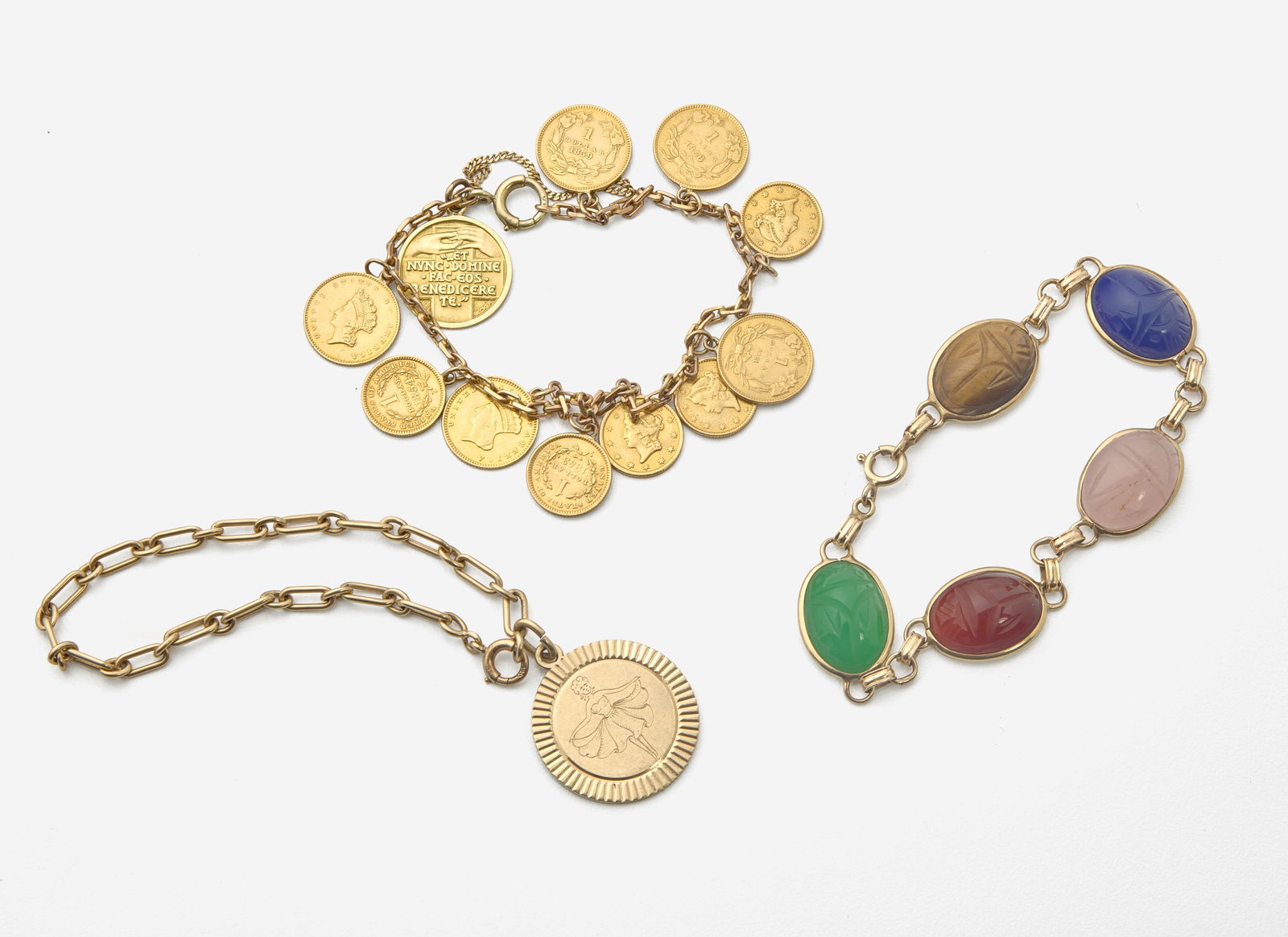 A Group of 14K Yellow Gold Bracelets (1 of 1)