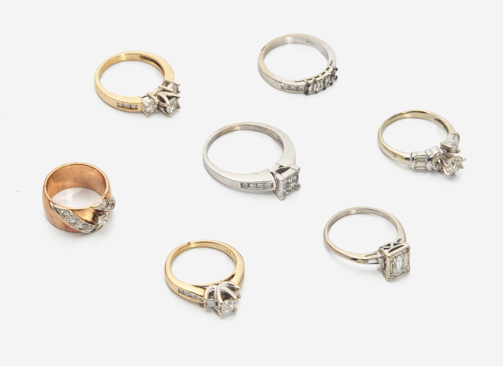 An Assorted Collection of Gold and Diamond Rings (1 of 2)
