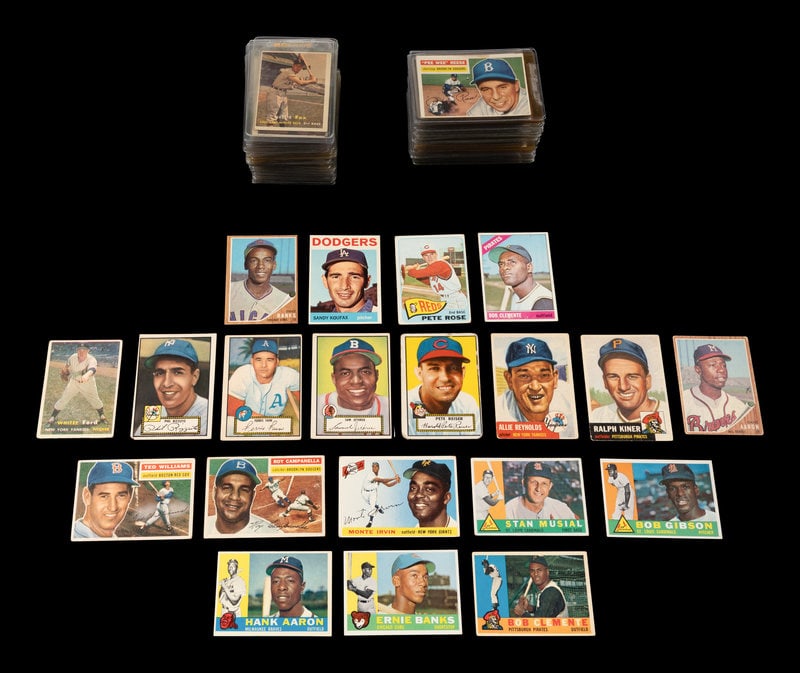 A Shoebox Collection of 1950s-60s Topps Baseball Cards Including Multiple Hall of Famers, (1 of 3)