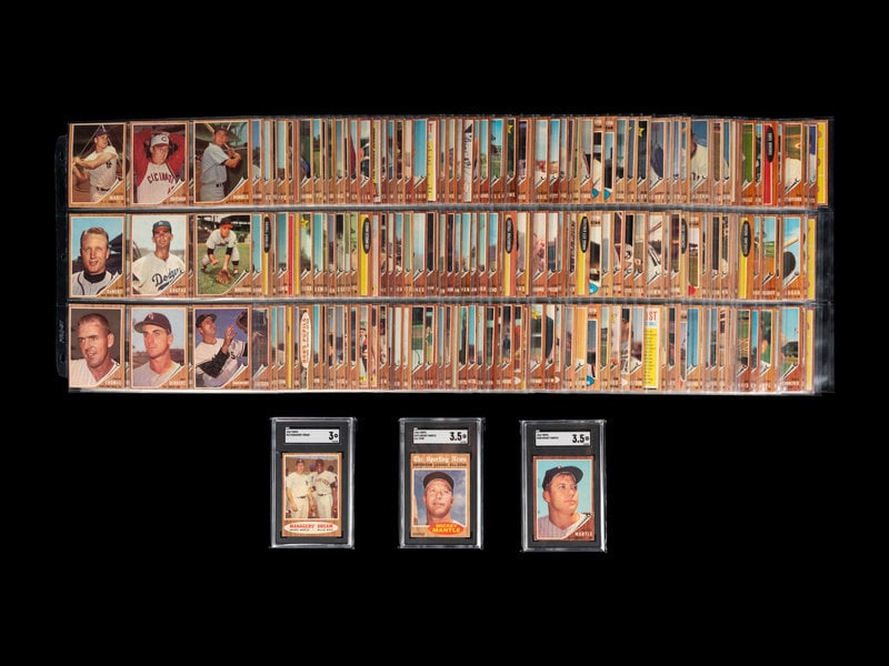 A Complete Set of 1962 Topps Baseball Cards Including SGC Graded Key Cards (598/598), (1 of 2)
