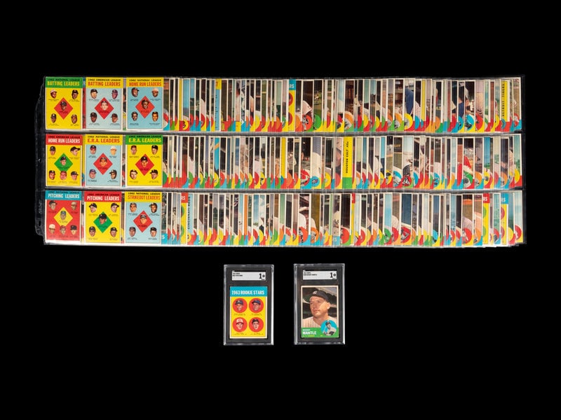 A Complete Set of 1963 Topps Baseball Cards Including SGC Graded Key Cards (576/576), (1 of 2)