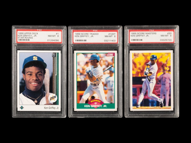 A Group of 12 Ken Griffey Jr. PSA Graded Rookie Cards, (1 of 8)