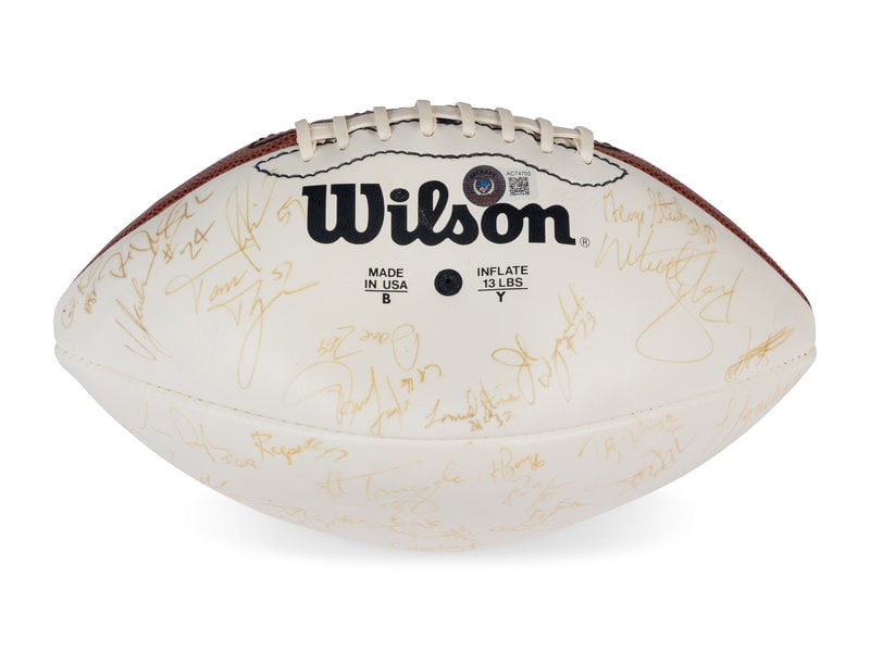 A 1989 Chicago Bears Team Signed Autograph Football from The Collection of Sports Super Agent Steve  (1 of 5)