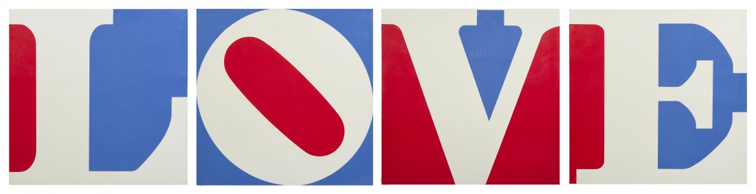Robert Indiana, (American, b. 1928), LOVE (a grou: Robert Indiana (American, b. 1928) LOVE (a group of four posters) poster 31 1/2 x 31 1/2 inches each.