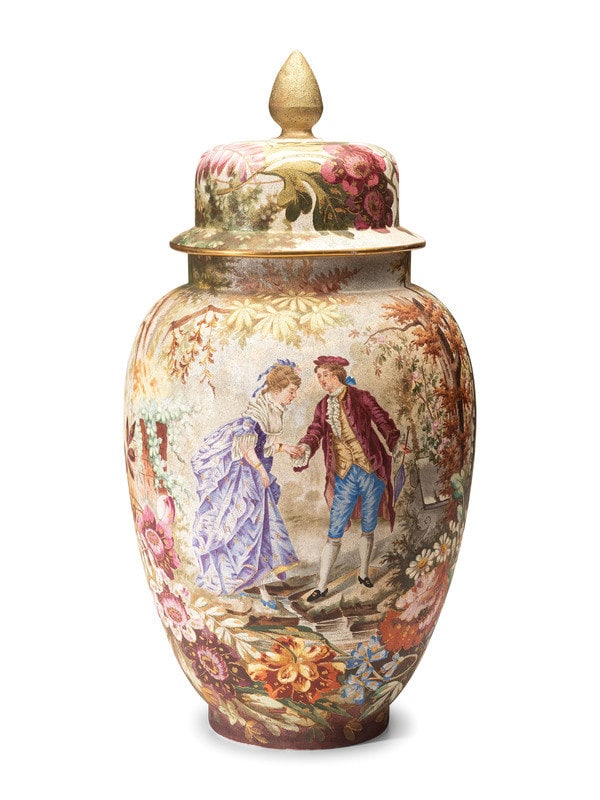 An Anton Mehlem for Royal Bonn Tapestry Urn (1 of 4)