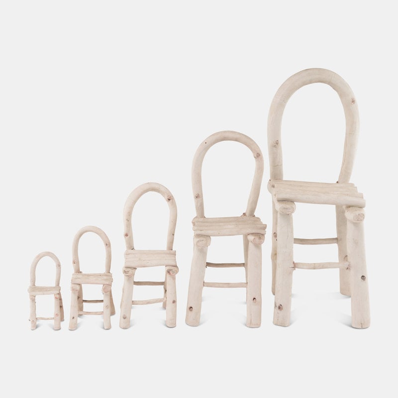 Linda Kramer
(American, b. 1937)
Collection of Five Sculptural Miniature Chairs (1 of 2)