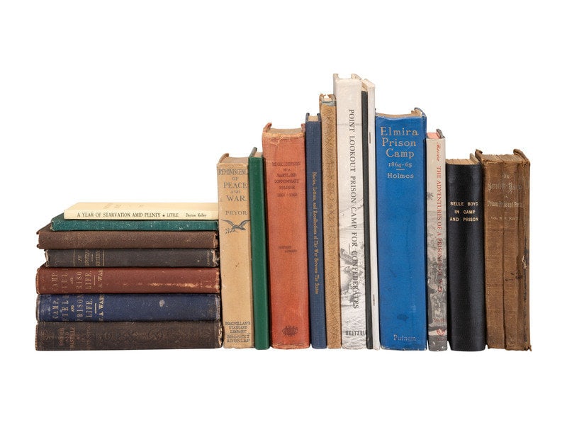 [CIVIL WAR]. Confederate prisoners in Union prisons. 19 volumes.: [CIVIL WAR]. Confederate prisoners in Union prisons. 19 volumes. HOUSTON, J.A., ed. The Sunny Land; or Prison Prose and Poetry...by Col. Buehring H. Jones, 60th Virginia Infantry. Baltimore, 1868. -- 