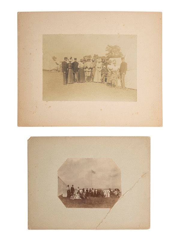 [LATE INDIAN WARS]. A group of 2 photographs of Fort Cummings and Fort Bayard, New Mexico. 1880.  (1 of 2)