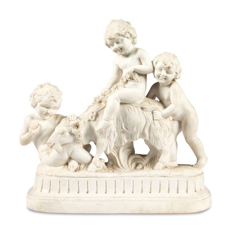 A Continental Marble Figural Group After Clodion (1 of 5)