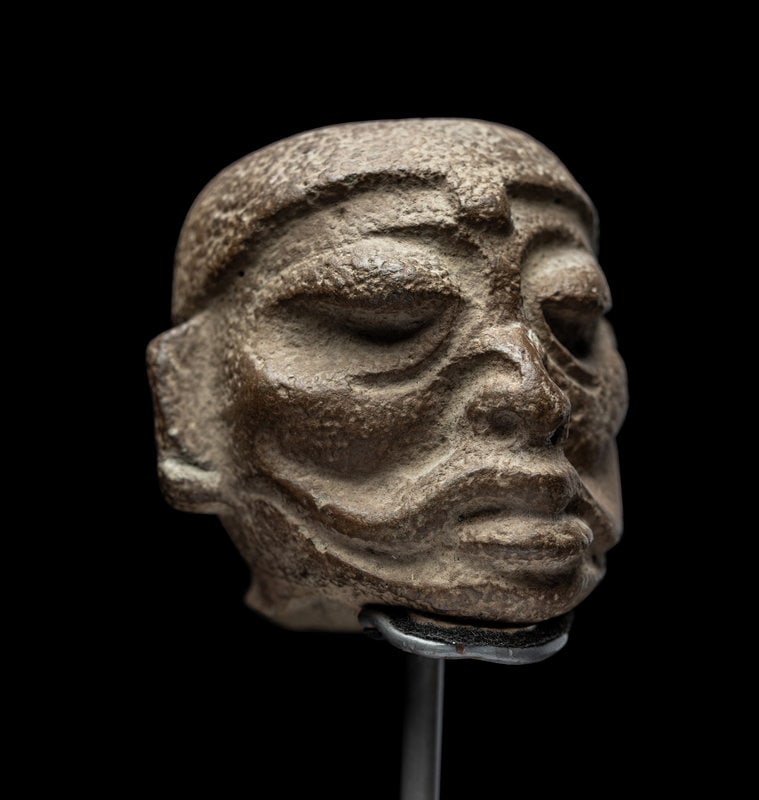 
A Maya Terracotta Head from a Figural Vessel (1 of 4)