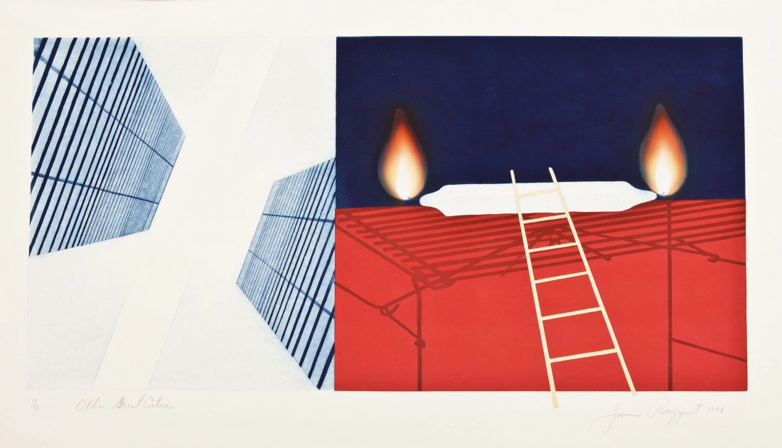 James Rosenquist, (American, b. 1933), Other Great: James Rosenquist (American, b. 1933) Other Great Cities, 1978 etching edition 10/78, signed James Rosenquist and dated (lower right) 17 1/2 x 35 3/4 inches.