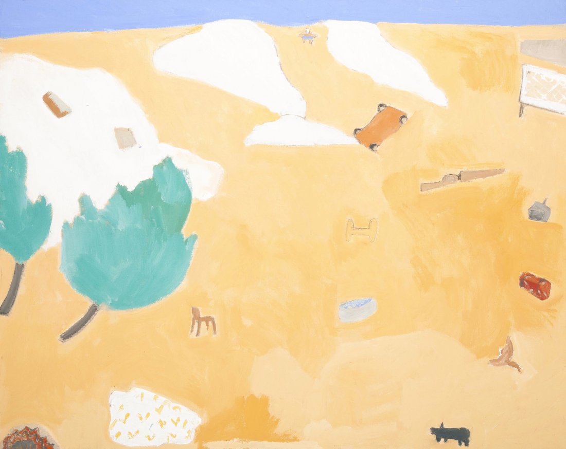 Paton Miller, (American, b. 1953), Orange Landscap: Paton Miller (American, b. 1953) Orange Landscape oil on canvas signed P. Miller (lower left) 48 x 60 inches. Property from the Estate of Vincent Rodriguez, Miami, Florida