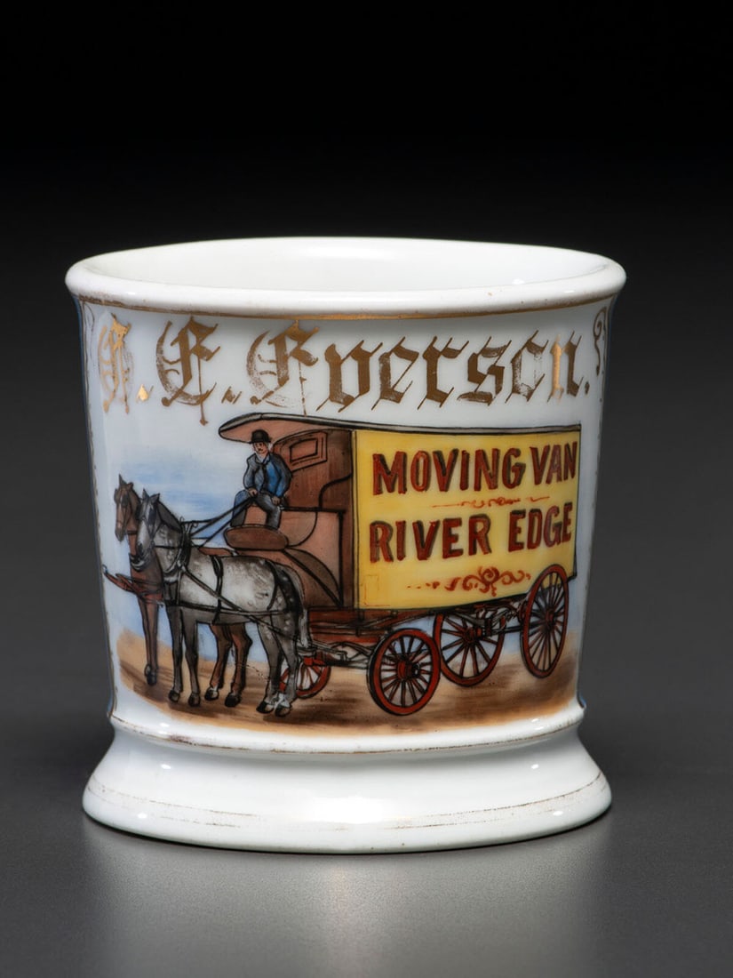 A Mover's Porcelain Occupational Shaving Mug (1 of 4)