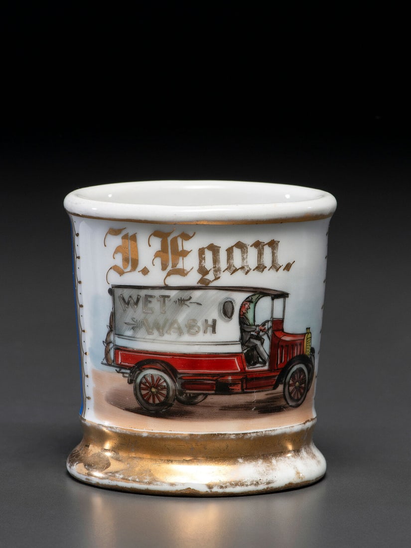A Laundry Truck Driver's Porcelain Occupational Shaving Mug (1 of 4)
